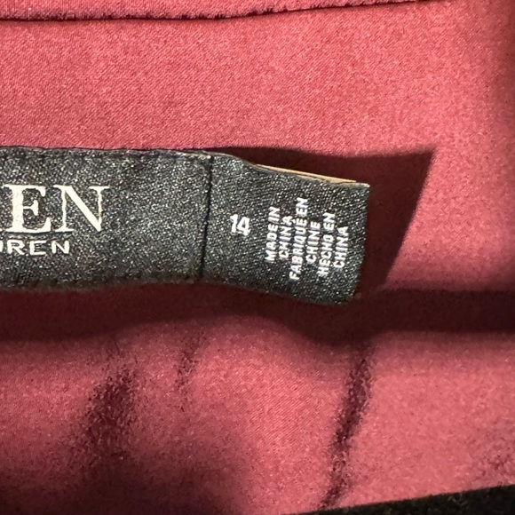 Lauren Ralph Lauren Velvet Surplice Blouse - Picture 9 of 15